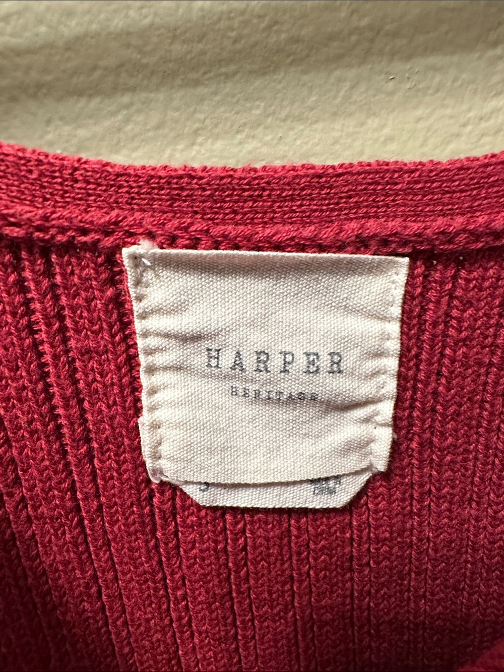 Harper Red Ribbed Knit Tank - Picture 2 of 2